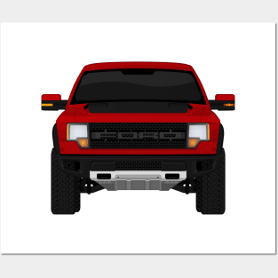 Raptor ruby red +hood decal Posters and Art